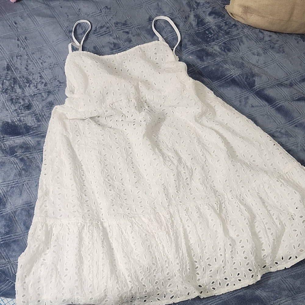 Shein White Eyelet Sundress